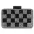 Anekaant Marble Black & Silver Metal & Fabric Checked Box Clutch