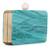 Anekaant Marble Turquoise & Wooden Wood & Resin Marble Box Clutch