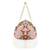 Anekaant Pochette Peach & Multi Faux Silk Embellished & Embroidered Purse Clutch