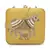 Anekaant Vista Yellow & Gold Faux Silk Quirky Embellished Box Clutch