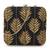 Anekaant Vista Black & Gold Faux Silk Botanical Embellished Box Clutch