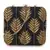 Anekaant Vista Black & Gold Faux Silk Botanical Embellished Box Clutch