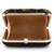 Anekaant Vista Black & Gold Faux Silk Botanical Embellished Box Clutch