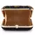 Anekaant Vista Black & Gold Faux Silk Botanical Embellished Box Clutch