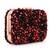 Anekaant Quill Black & Red Velvet Sequined Box Clutch