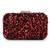Anekaant Quill Black & Red Velvet Sequined Box Clutch