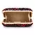 Anekaant Quill Black & Red Velvet Sequined Box Clutch