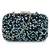Anekaant Quill Black & Blue Velvet Sequined Box Clutch