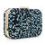 Anekaant Quill Black & Blue Velvet Sequined Box Clutch