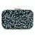 Anekaant Quill Black & Blue Velvet Sequined Box Clutch