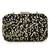 Anekaant Quill Black & Gold Velvet Sequined Box Clutch