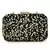 Anekaant Quill Black & Gold Velvet Sequined Box Clutch