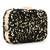 Anekaant Quill Black & Gold Velvet Sequined Box Clutch