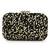 Anekaant Quill Black & Gold Velvet Sequined Box Clutch