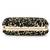 Anekaant Quill Black & Gold Velvet Sequined Box Clutch