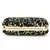 Anekaant Quill Black & Gold Velvet Sequined Box Clutch