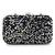 Anekaant Quill Black & Silver Velvet Sequined Box Clutch