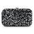 Anekaant Quill Black & Silver Velvet Sequined Box Clutch
