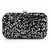 Anekaant Quill Black & Silver Velvet Sequined Box Clutch