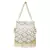 Anekaant Dangle White & Gold Faux Silk Embellished Potli