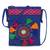 Anekaant Gotia Blue & Multi Canvas Crotia Patch with Lace Detail Sling Bag
