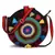 Anekaant Gotia Black & Multi Canvas Crotia Patch Sling Bag