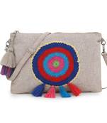 Anekaant  Natural & Multi Canvas Solid Sling Bag