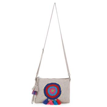 Anekaant  Natural & Multi Canvas Solid Sling Bag 2