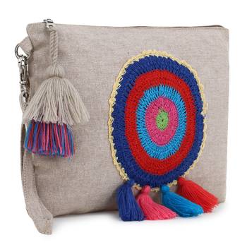 Anekaant  Natural & Multi Canvas Solid Sling Bag 3