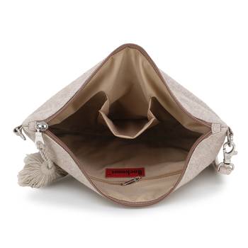 Anekaant  Natural & Multi Canvas Solid Sling Bag 5