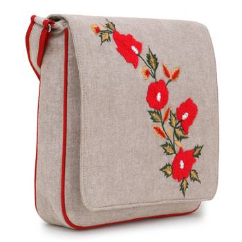 Anekaant  Natural & Multi Canvas Embroidered Sling Bag 3