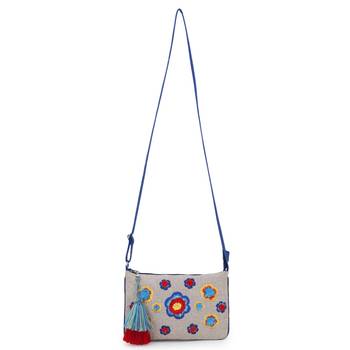 Anekaant  Natural & Multi Canvas Embroidered Sling Bag 2