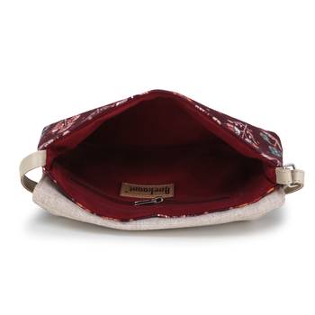 Anekaant Wine & Multi Canvas Floral Printed Sling Bag 5