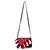 Anekaant Black & Red Canvas Printed Sling Bag