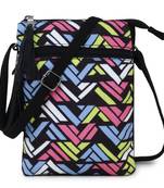 Anekaant Multi Canvas Chevron Printed Sling Bag