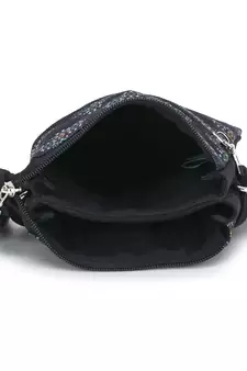 Black & Multi Canvas Ethnic Motifs Sling Bag