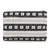 Anekaant Black & White Cotton Canvas Striped Travel Accessory Bag