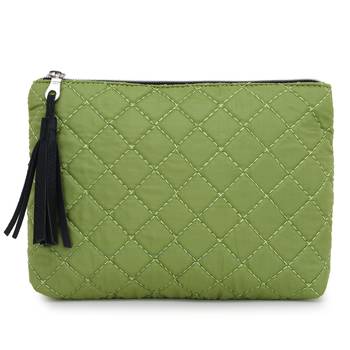 Anekaant Green & Silver Polyester Solid Geometric Travel Accessory Bag (Set of 3) 4