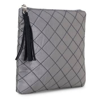 Anekaant Grey & Silver Polyester Geometric Travel Accessory Bag (Set of 3) 3