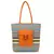 Anekaant  Orange & Multi Jute Textured & Striped Handbag