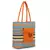 Anekaant  Orange & Multi Jute Textured & Striped Handbag