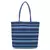 Anekaant  Blue & Black Jute Textured & Striped Handbag
