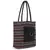 Anekaant  Black & Multi Jute Textured & Striped Handbag