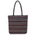 Anekaant  Black & Multi Jute Textured & Striped Handbag