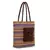 Anekaant  Brown & Multi Jute Textured & Striped Handbag