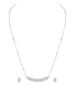 White crystal necklace-sets