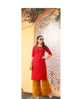 Pure Rayon Bandhani Print Kurta Sets 1
