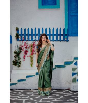Shraddha Arya Designer Green Party Wear Art Silk Saree 4