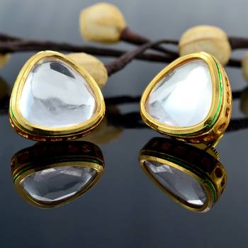 Traditional Kundan Polki Studs 1