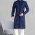 ARRUGA navy BLUE CHIKANKARI EMBROIDERED COTTON KURTA-PAJAMA